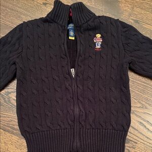 Polo by Ralph Lauren Kids Navy Cable Knit Jacket